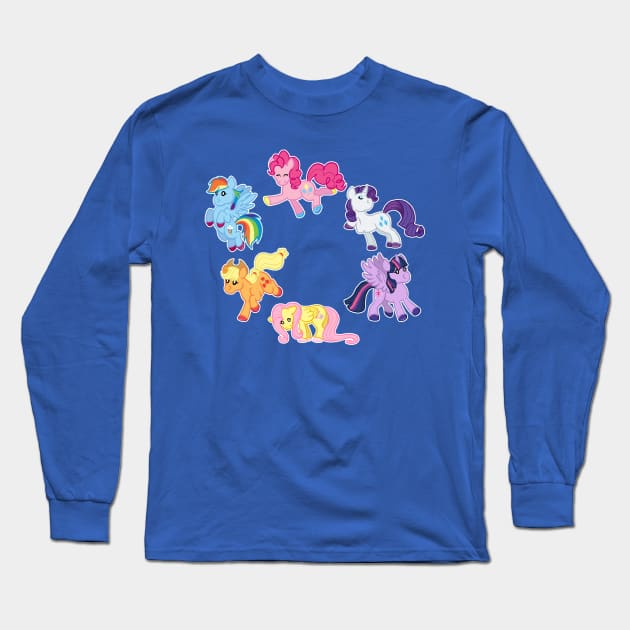 Squishie Mane 6 Long Sleeve T-Shirt by SandyApples